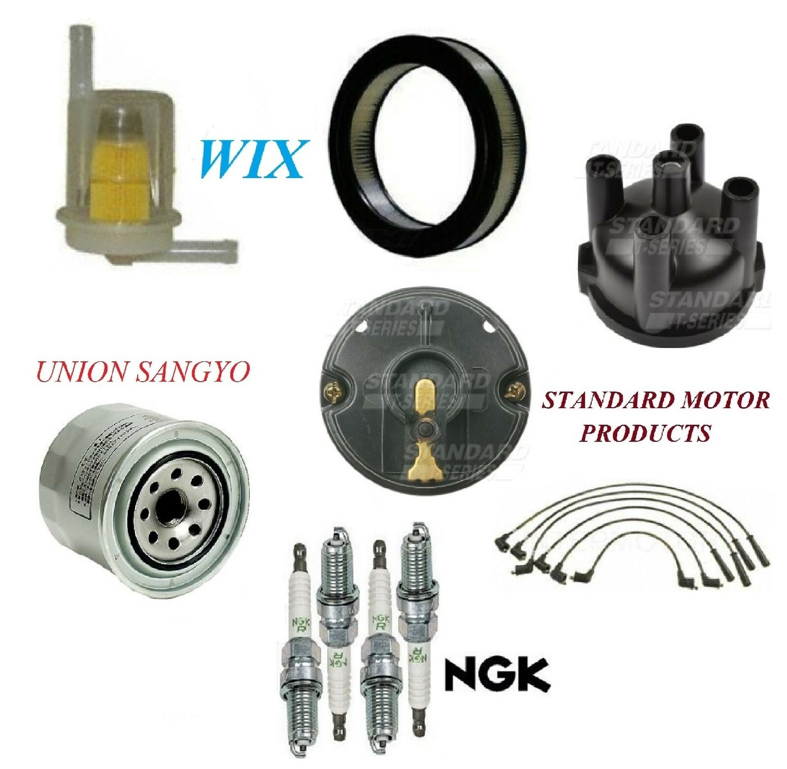 Tune Up Kit Filters Cap Wire Plugs For DODGE COLT 1.6L; w/ Calif.Emissions 80-81