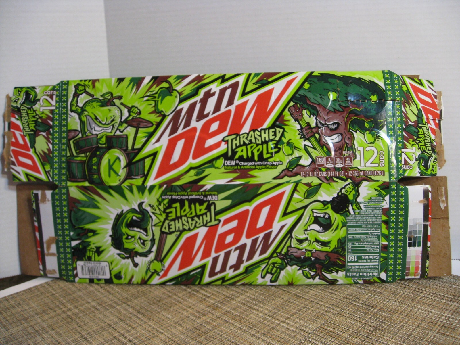 Mountain Dew EMPTY Box Carton - Thrashed Apple - 2022