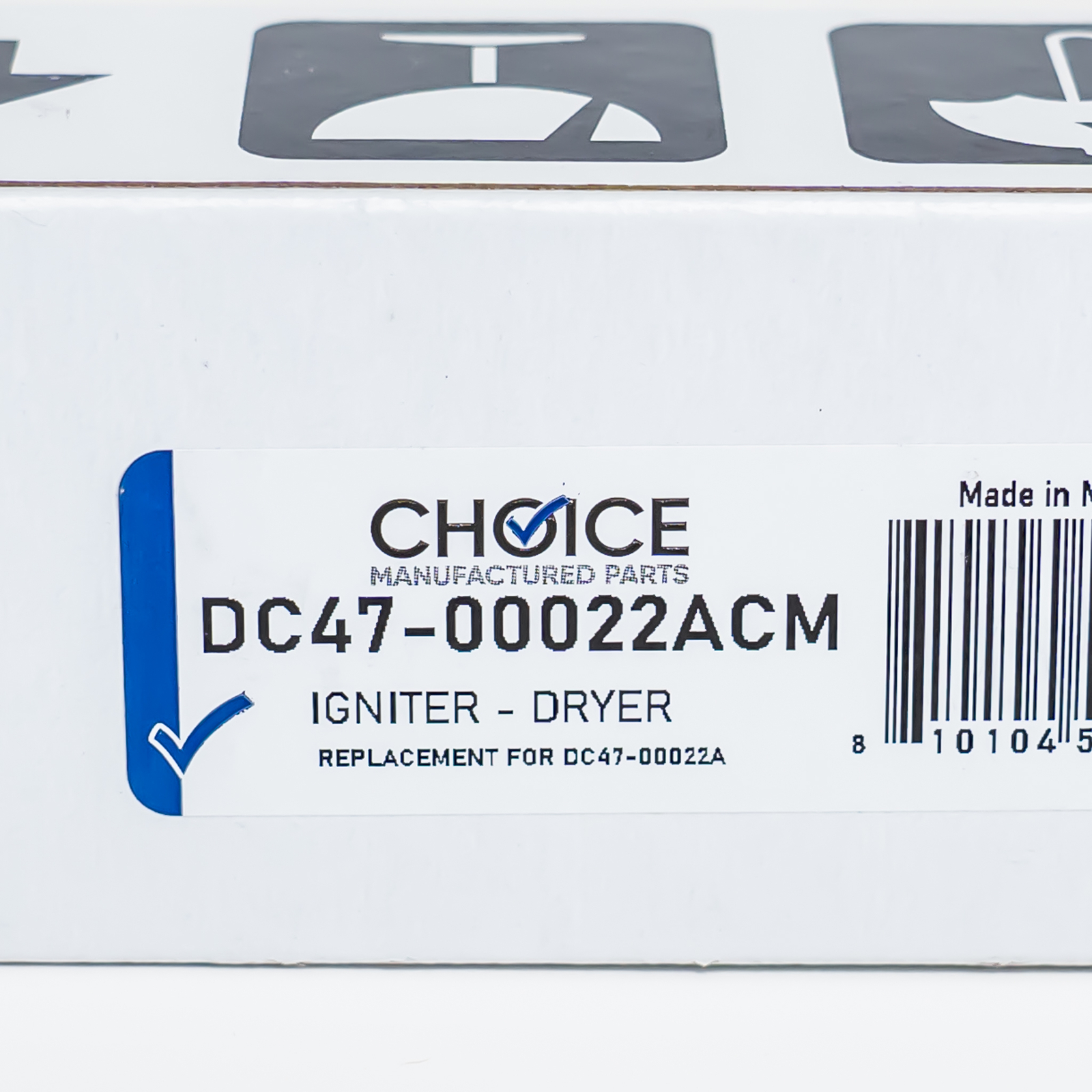 Choice Part DC47-00022A for Samsung Whirlpool 31001556 Gas Dryer Igniter