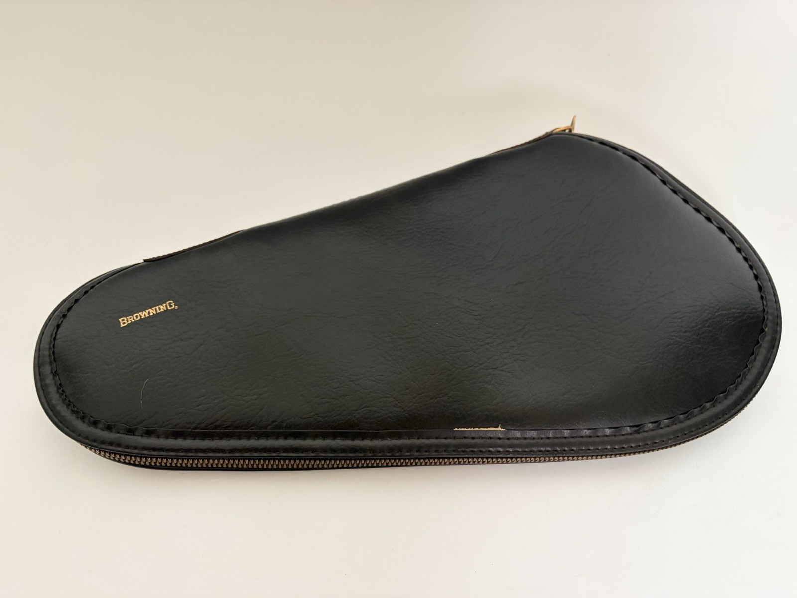 Vintage Browning Hi Power Pistol Soft Case Black Vinyl Wool Interior 15" x 7 "