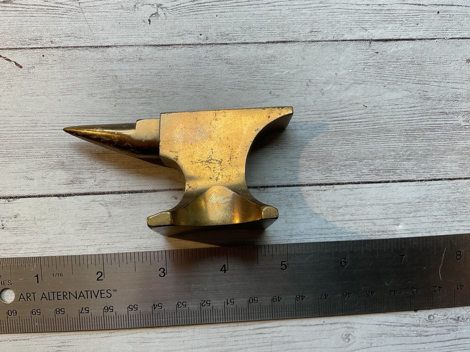 ORIGINAL VINTAGE BRASS JEWELER MINI ANVIL