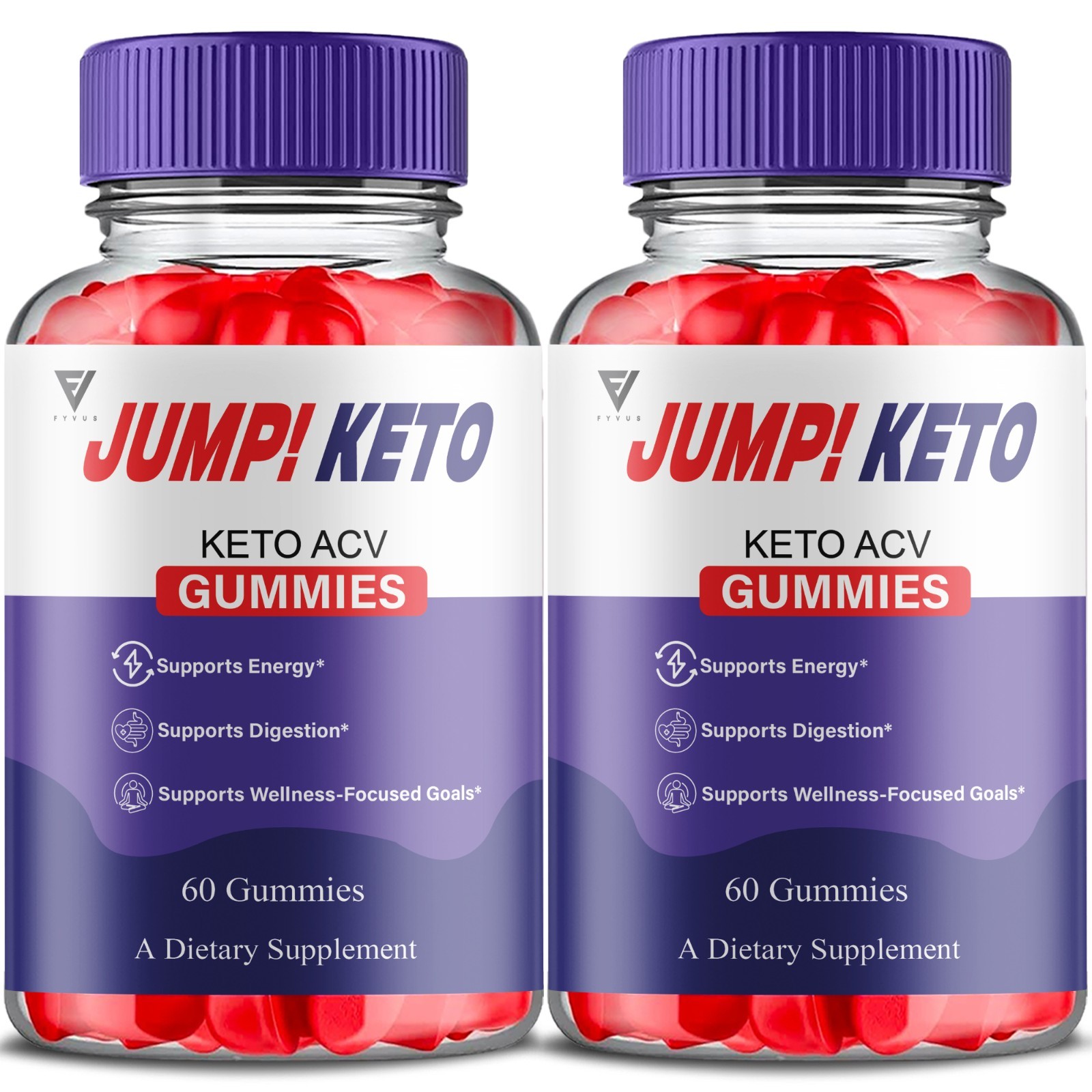 (2 Pack) Jump Keto Advanced ACV, Jump Keto Daily Health Supplement (120 Gummies)
