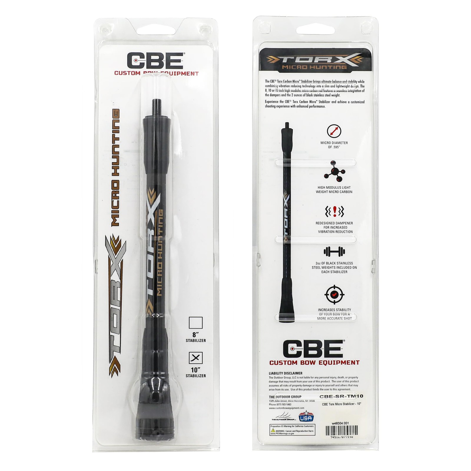 New Best CBE Torx Micro Stabilizer - 10" Free Shipping