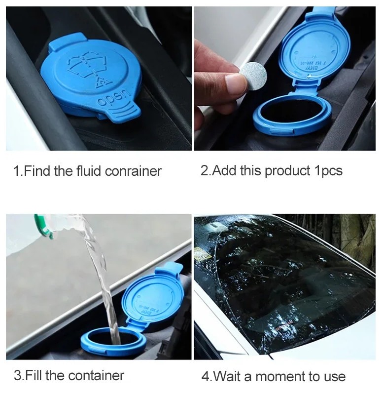 10-50x Car Windscreen Cleaner Tabs Windshield Concentrate Winter Additive Automotive