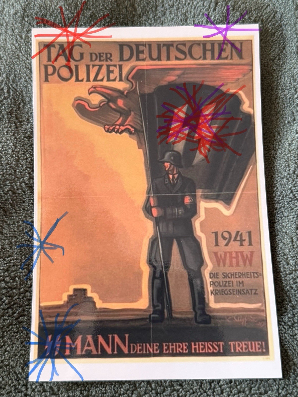 4x6 inch WW2 photo repro German Deutsche 1941 Poster Bolt Action Flames of War A