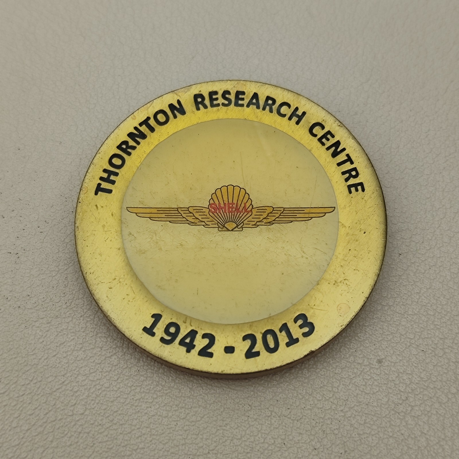 Thornton Besearch Center Shell Aviation Team Member Challenge Coin