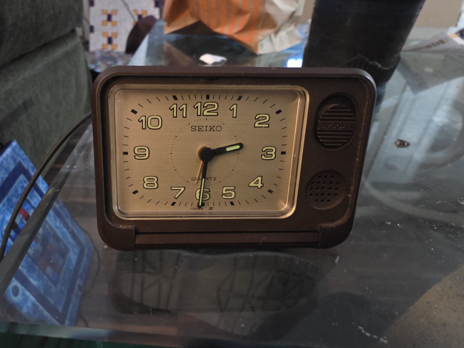 SEIKO Japan #QQ611B - 1980 pocket Alarm Clock - Rare
