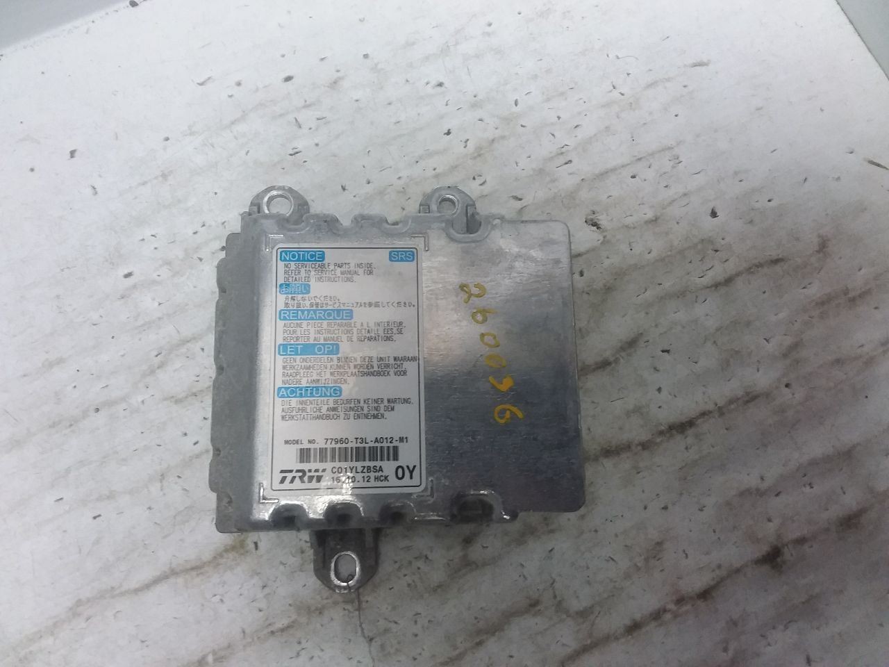 SRS Control Module Coupe Fits 13-15 ACCORD 77960-T3L-A01