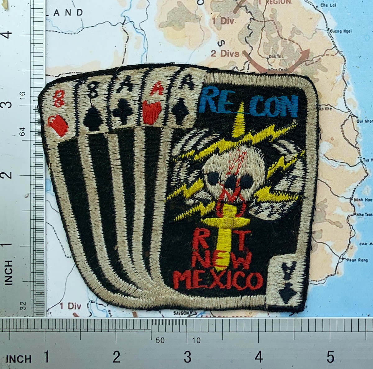 Patch , rt new mexico , recon , ussf , recon patch vietnnam war patch , t9-520