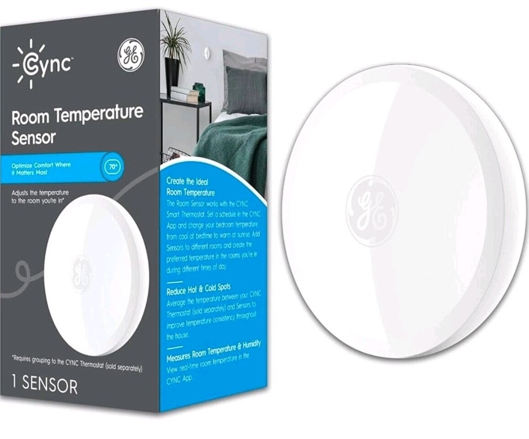 GE Cync Smart Temperature Sensor Works With Cync Smart Thermostat(Sold Separate)