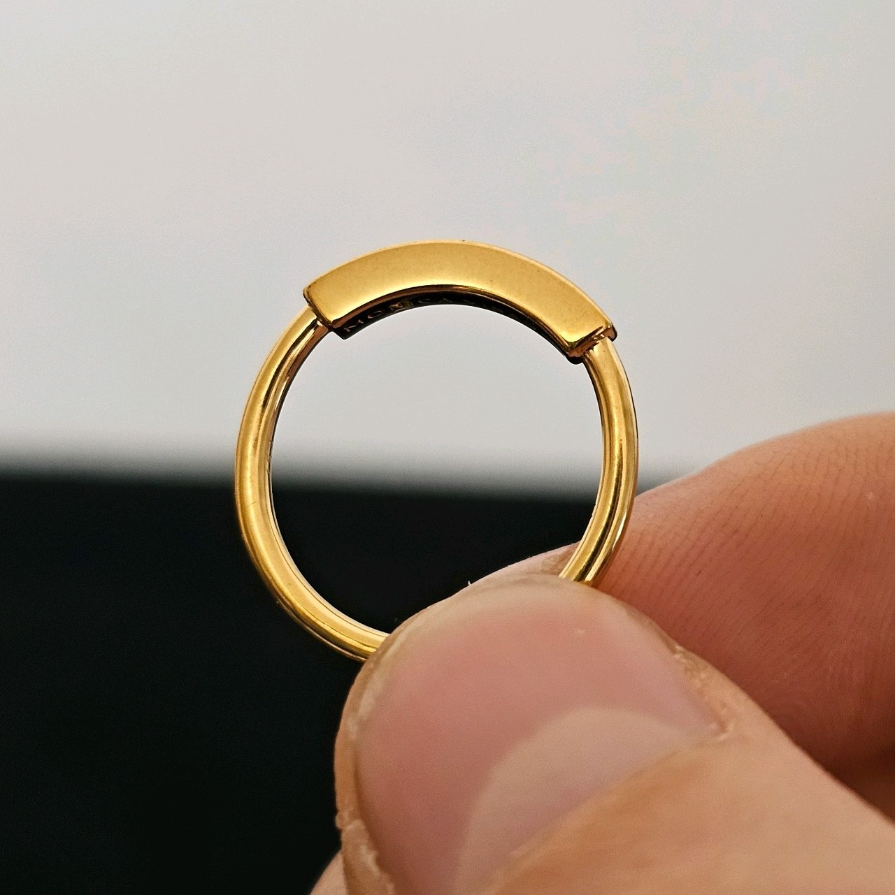 Monica Vinader Gold Vermeil on Sterling Silver Slim ring size I½