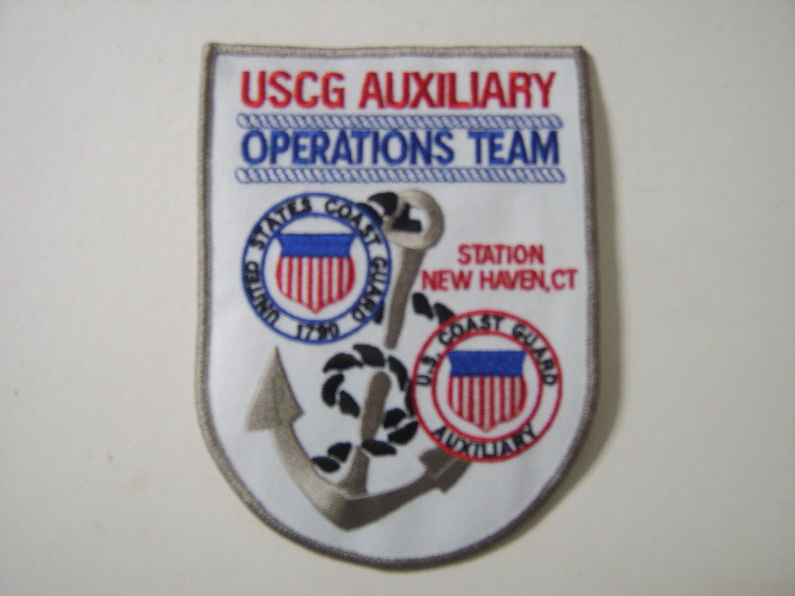 USCG PATCH -  USCG AUXILIARY OPERATIONS TEAM STATION NEW HAVEN, CT NEW