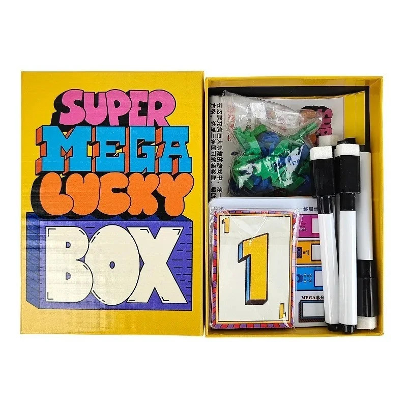 Super Mega Lucky Box Board Game Family Party Strategy Card Game 1-6 Players