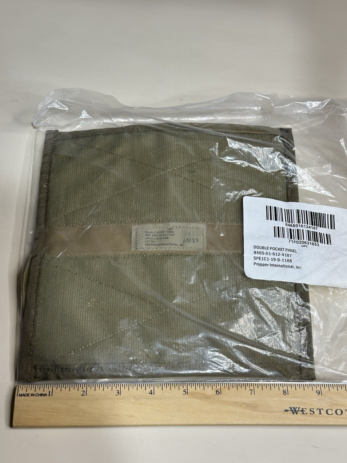 USGI Hook & Loop Double Pocket Panel – Propper – NSN 8465-01-612-4187 – New