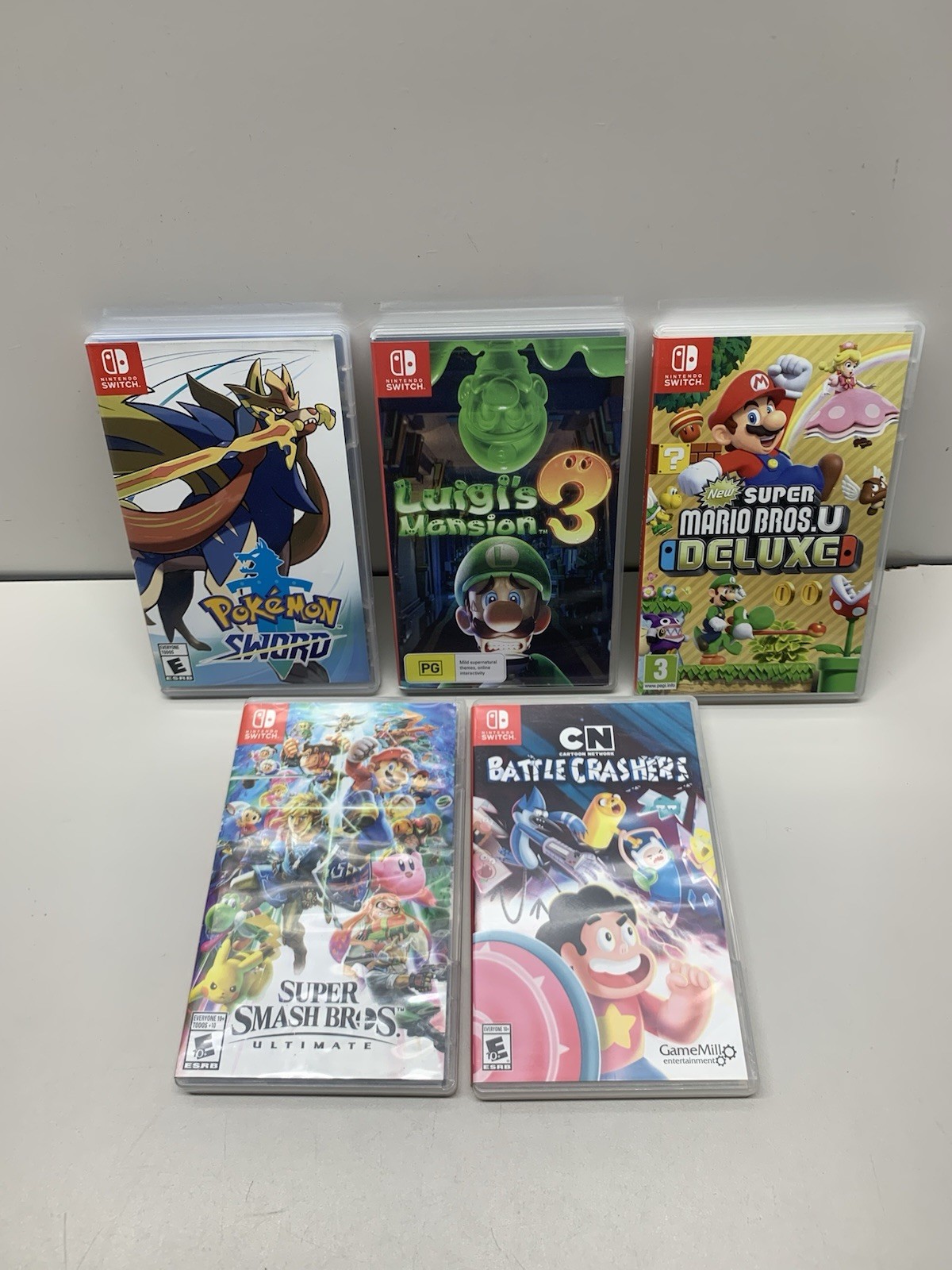 Nintendo Switch Empty Game Case Lot Of 5 Pokemon Mario Luigi’s Mansion 3