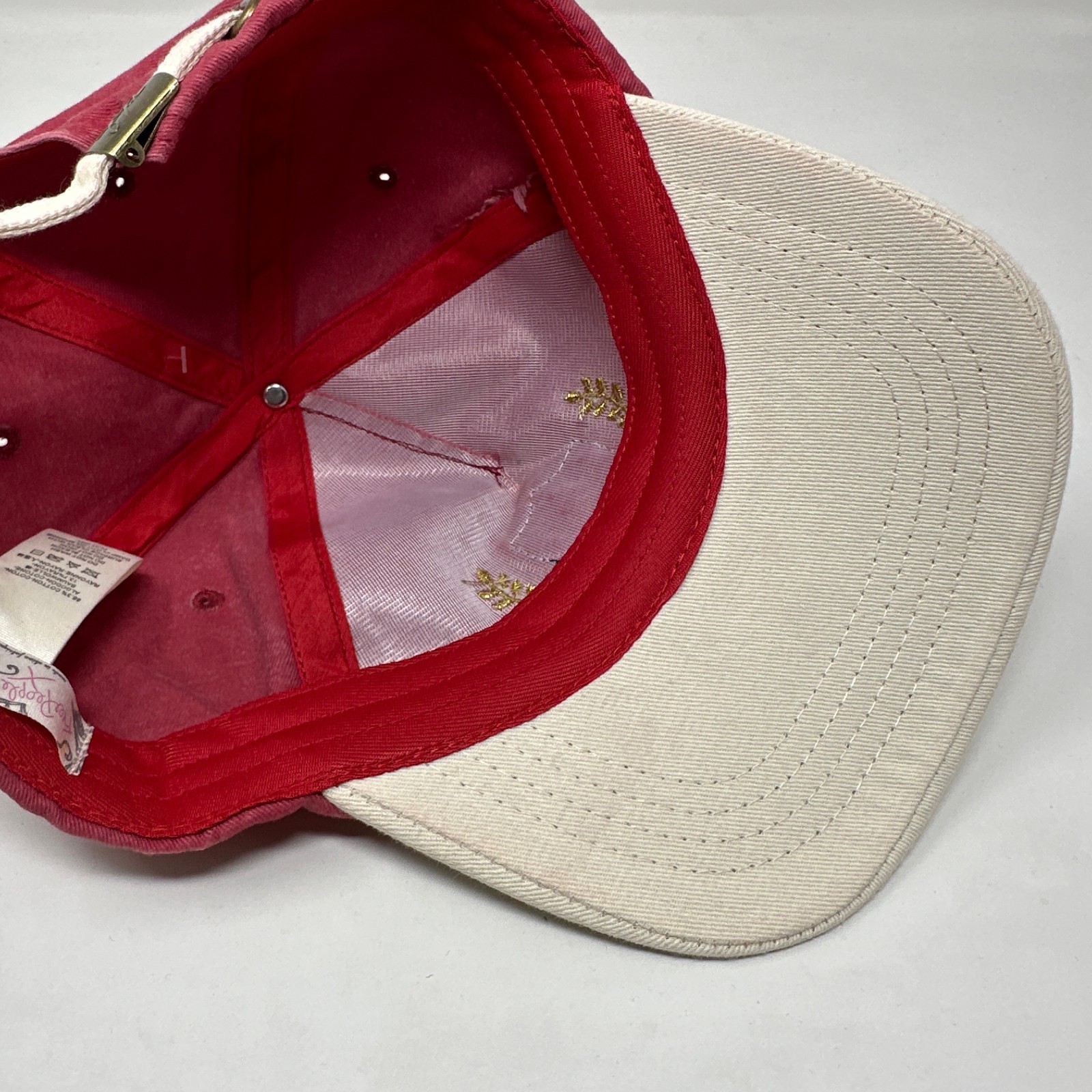 Free People Movement Hat Women OS Red Nautical Yacht Club Anchor Crest