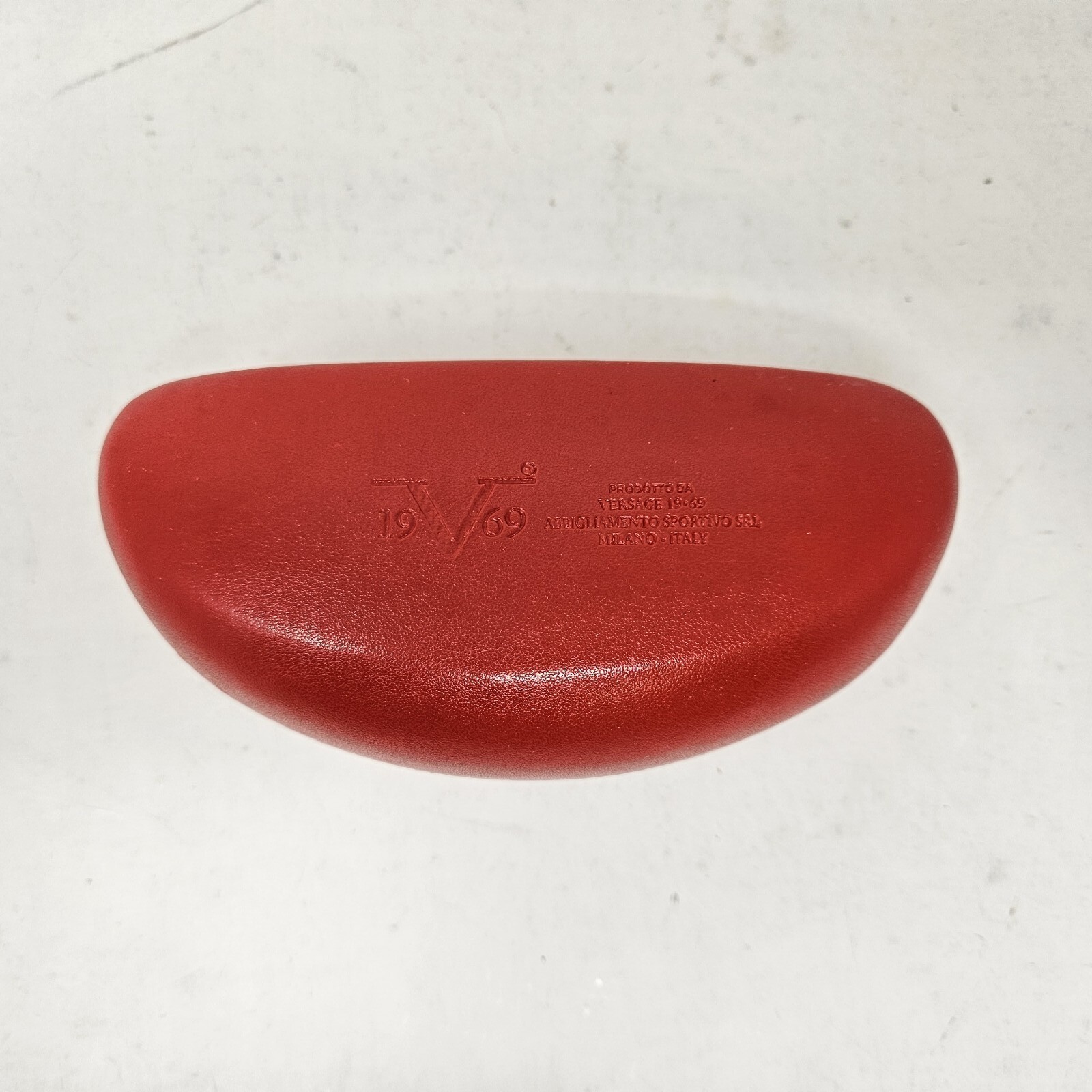 NEW 19v69 Versace Red Oversized Clamshell Sunglasses Travel Hard Case