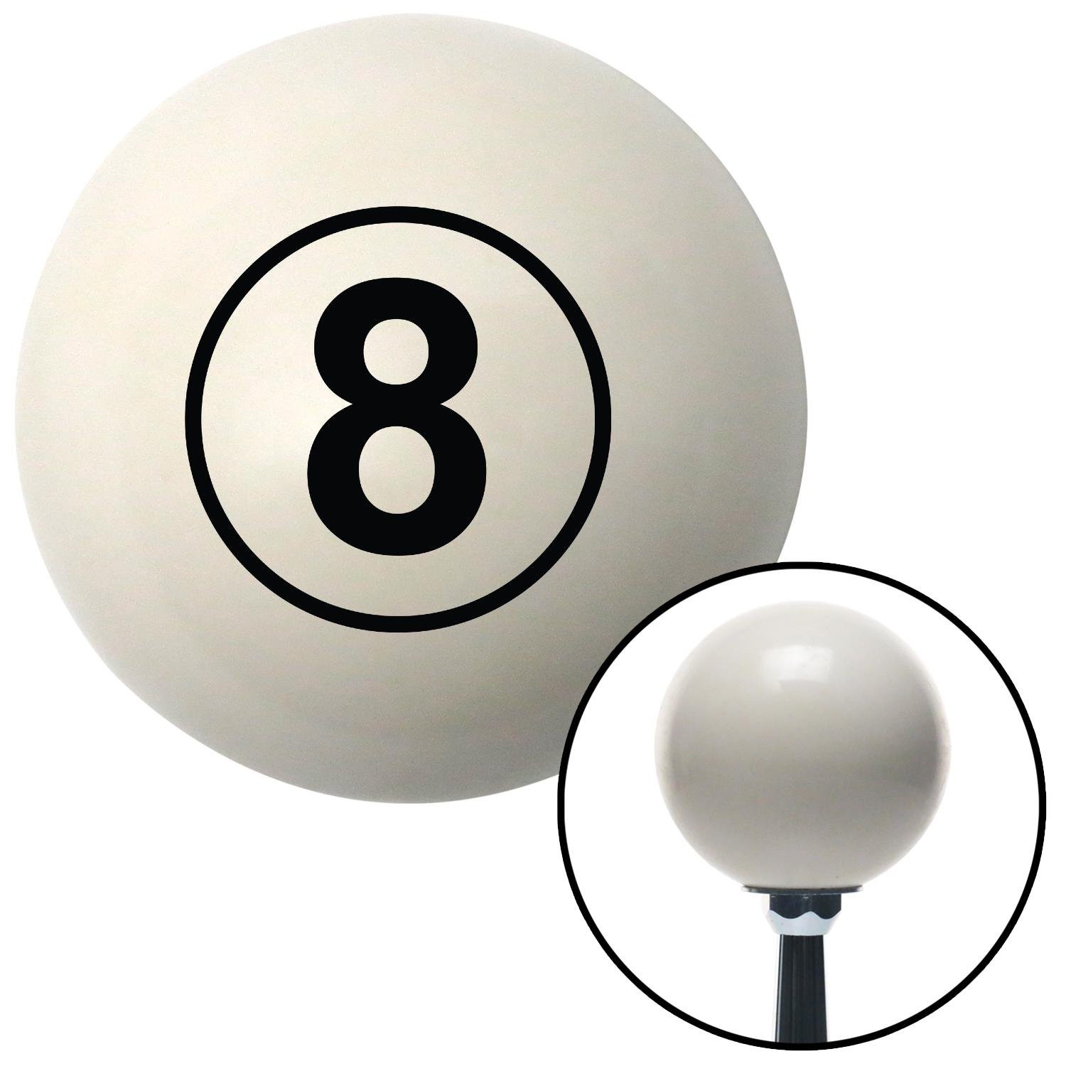 Black Ball #8 Ivory Shift Knob w/ M16x1.5 Insert Shifter Auto Manual Custom