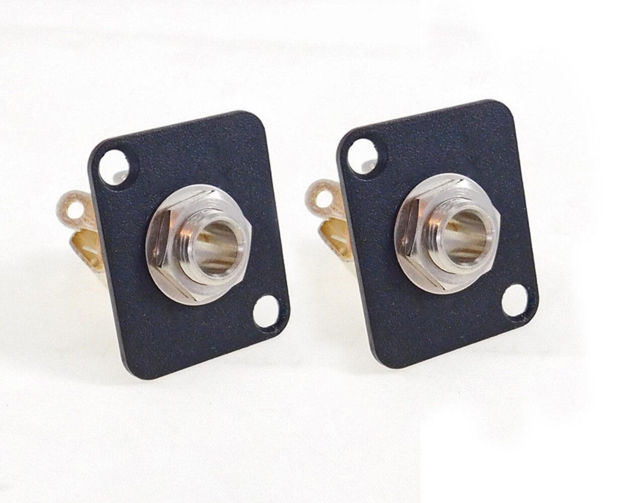 (2 PACK) PROCRAFT D-PLATE w/ 1) Switchcraft 14B Stereo Jack w/ Shunt #D-14B