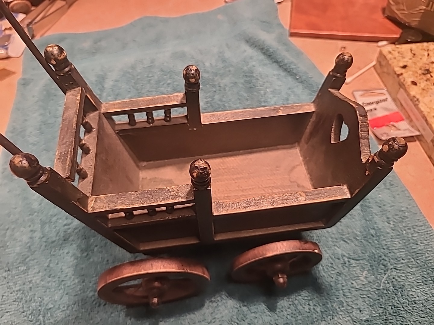 8" Wooden Baby Stroller