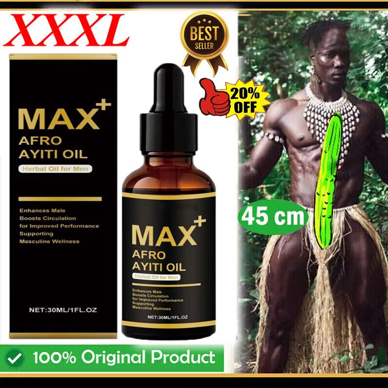Max+ Afro Ayiti Oil Herbal Oil for Man Enhances Male Boosts Circulation USA