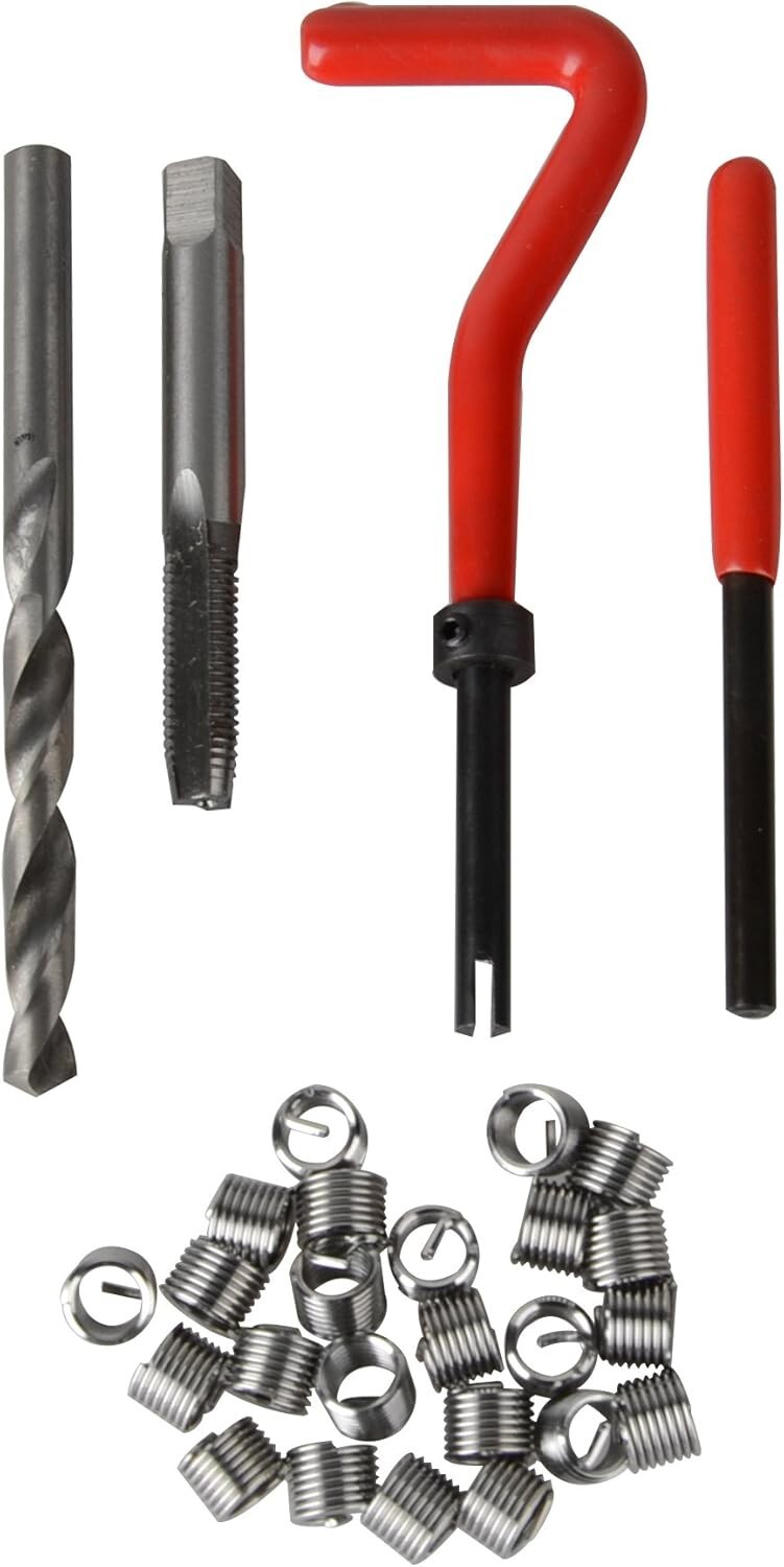 Comprehensive 131-Piece HSS Thread Repair Kit for M5-M12 Thread Restoration
