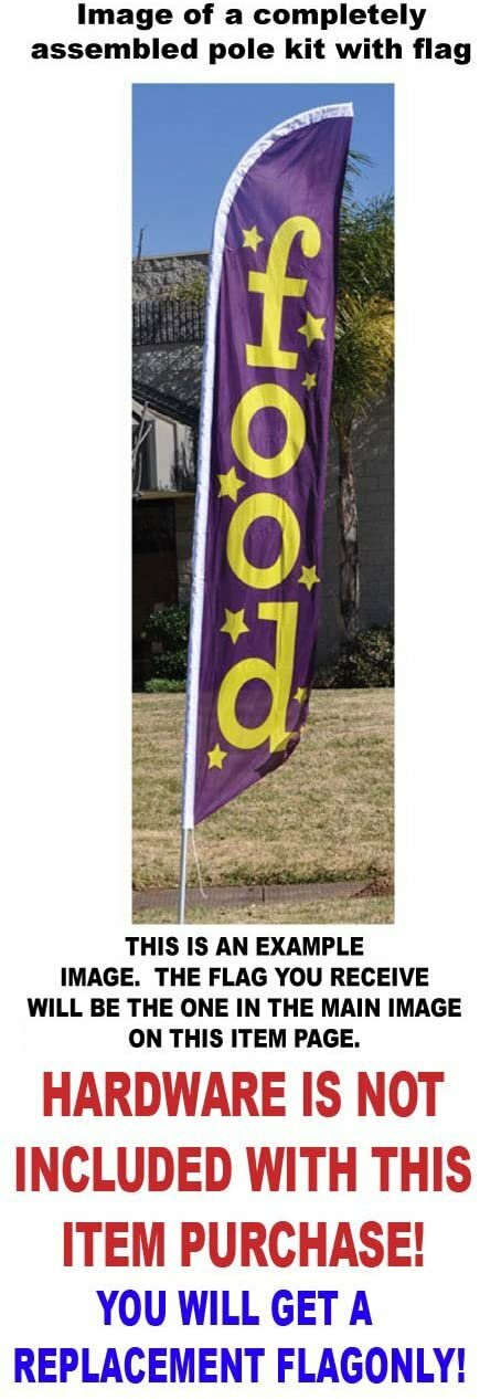 Fireworks Feather Banner Swooper Flag - NO WIND REQUIRED - Replacement FLAG ONLY