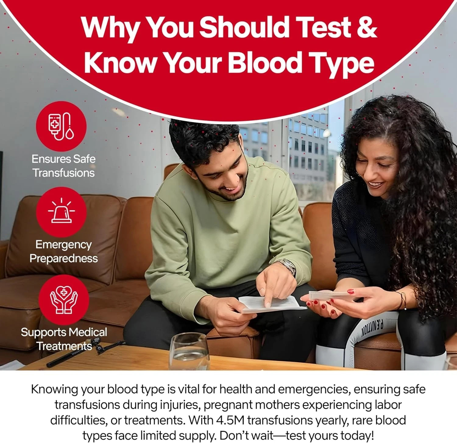 Eldon card INC Blood Type Test (Complete KIT) - Find Out if You are A, B, O,...