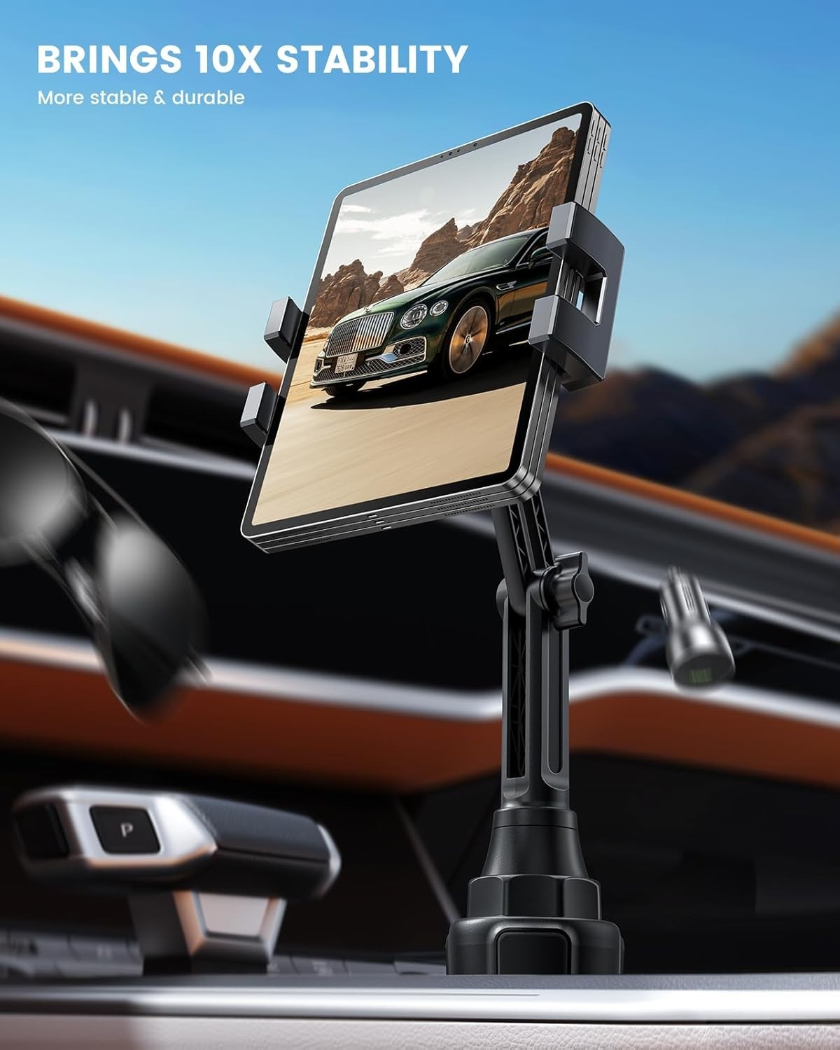 `Lamicall Car Cup Tablet Holder - [15 Height Adjustable][ Fast Setup] Cup Holde