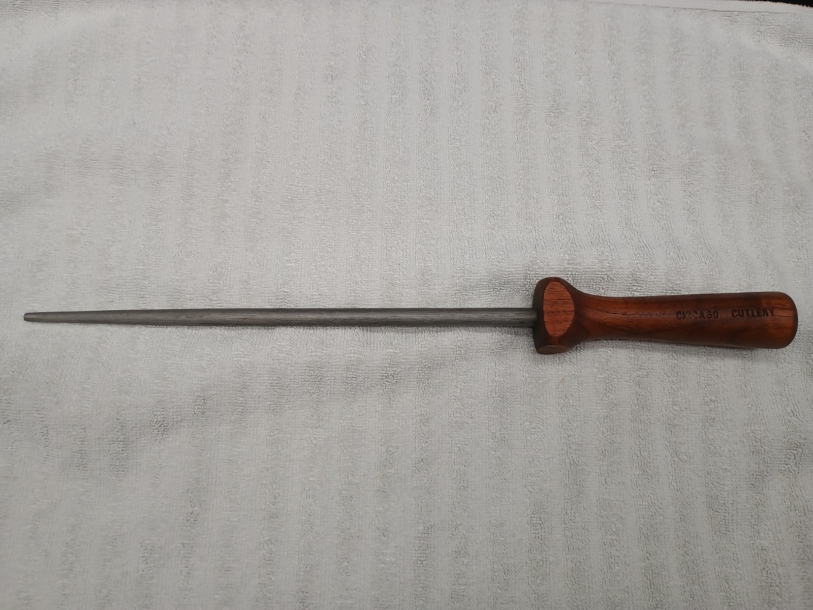 CHICAGO CUTLERY Knife Sharpener Hone 10" Wood Handle B VINTAGE