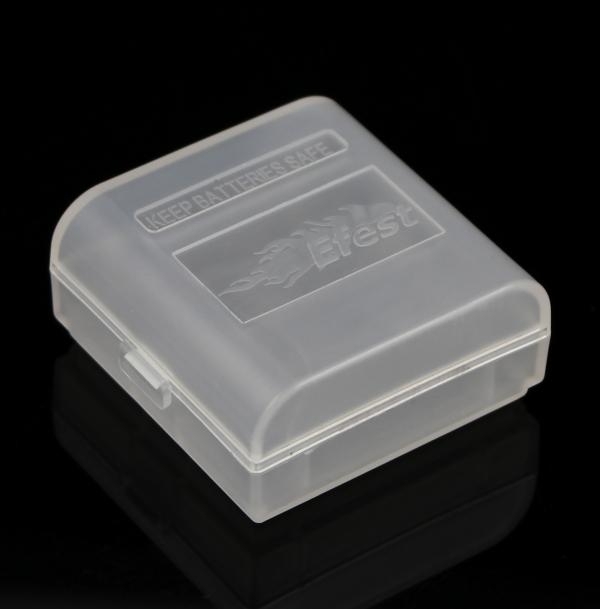 1 White Clear Plastic Battery Case/Box for 18350 Battery