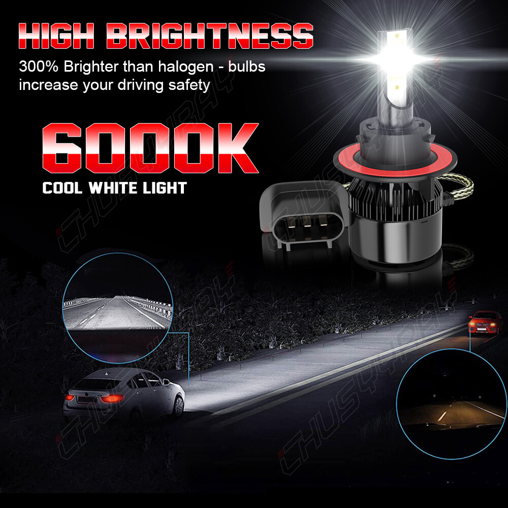 For Jeep Patriot 2010-2017 LED Headlight High Low Beam Fog Light Bulb Combo