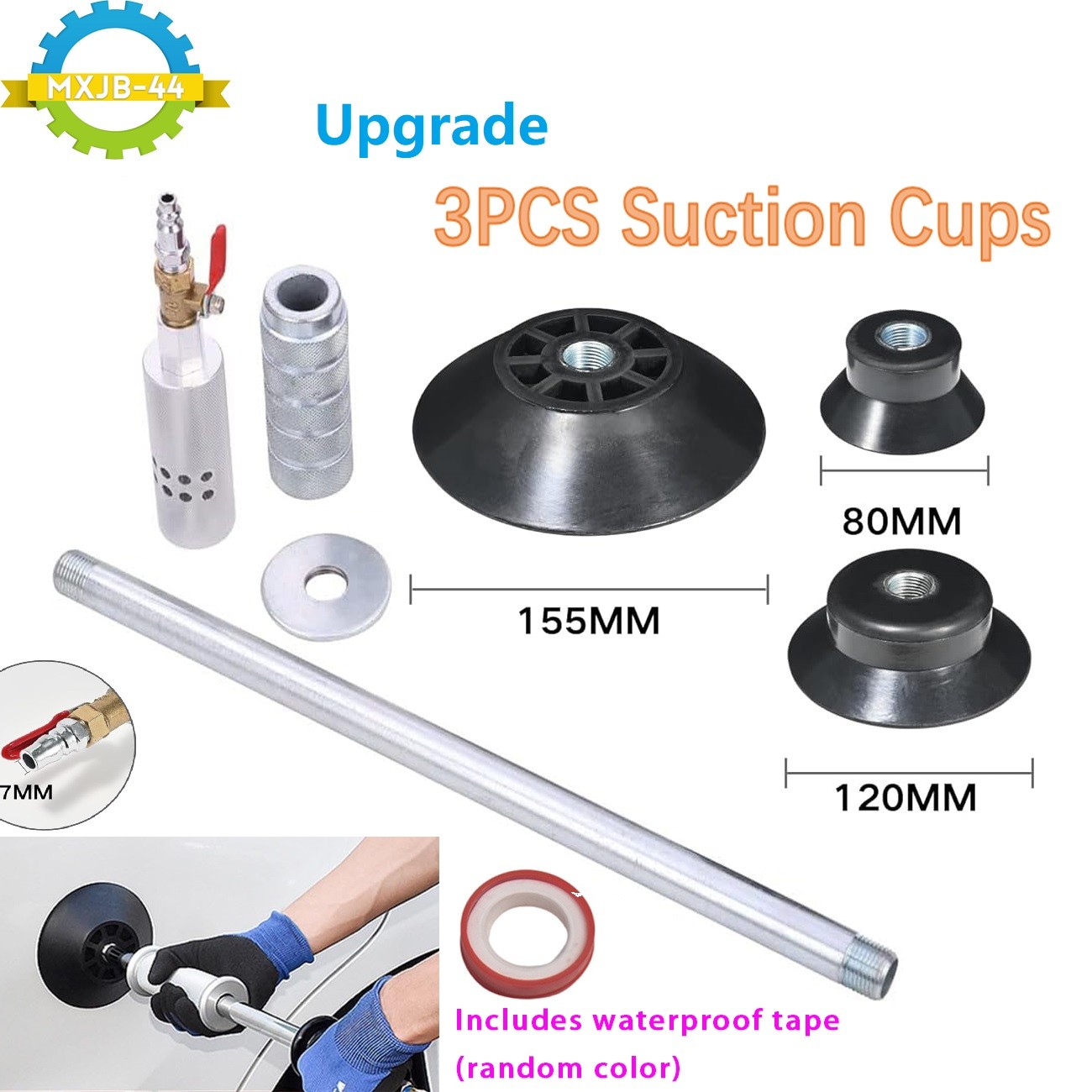 Air Pneumatic Dent Puller Car Auto Body Repair Suction Cup Slide Tool Hammer Kit