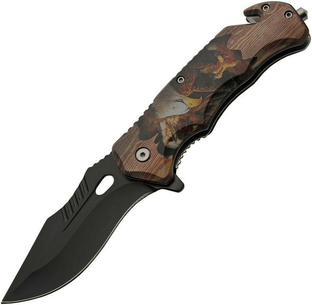 Rite Edge Wildlife Linerlock A/O Folding Knife 3.5" Blade ABS Handle - 300556-EG