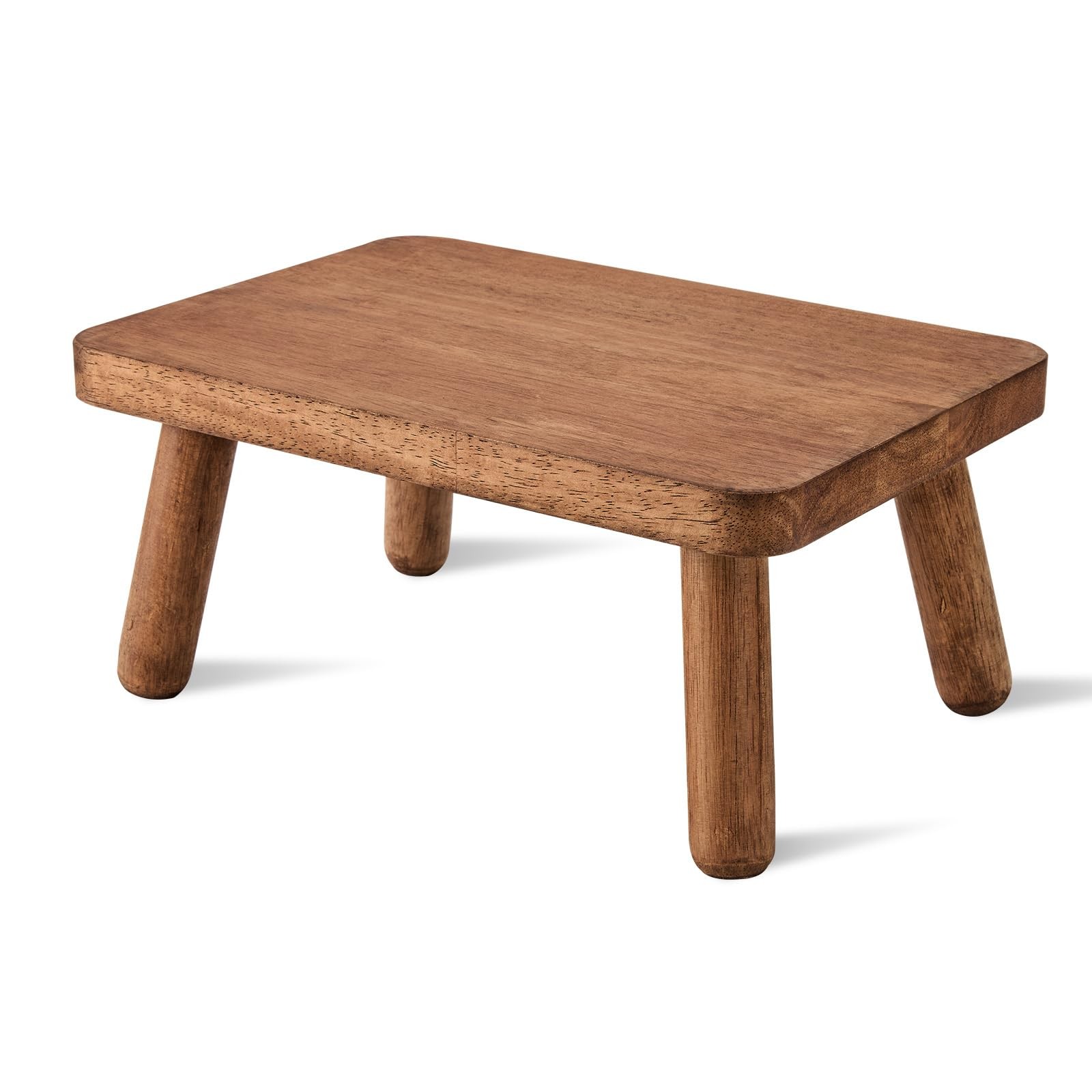 Wooden Step Stool AntiSlip Stepping Stool Heavy Duty Kitchen 6.3 Inch High