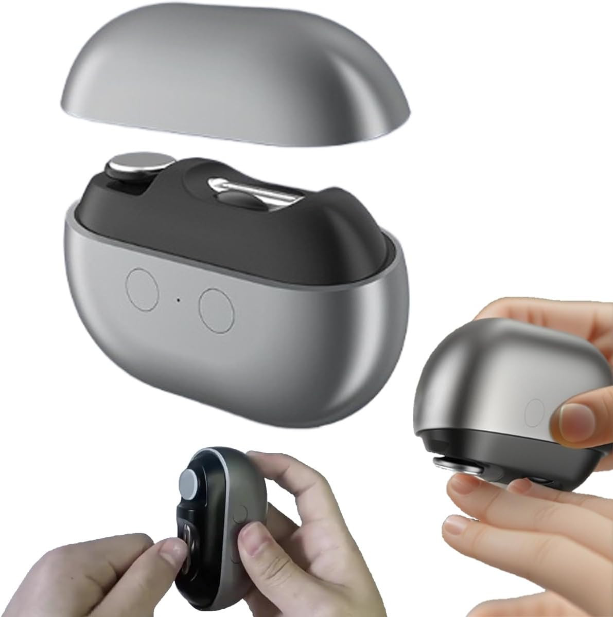 Electric Toenail Clippers for Seniors, Rechargeable Nail Trimmer with LED Light,