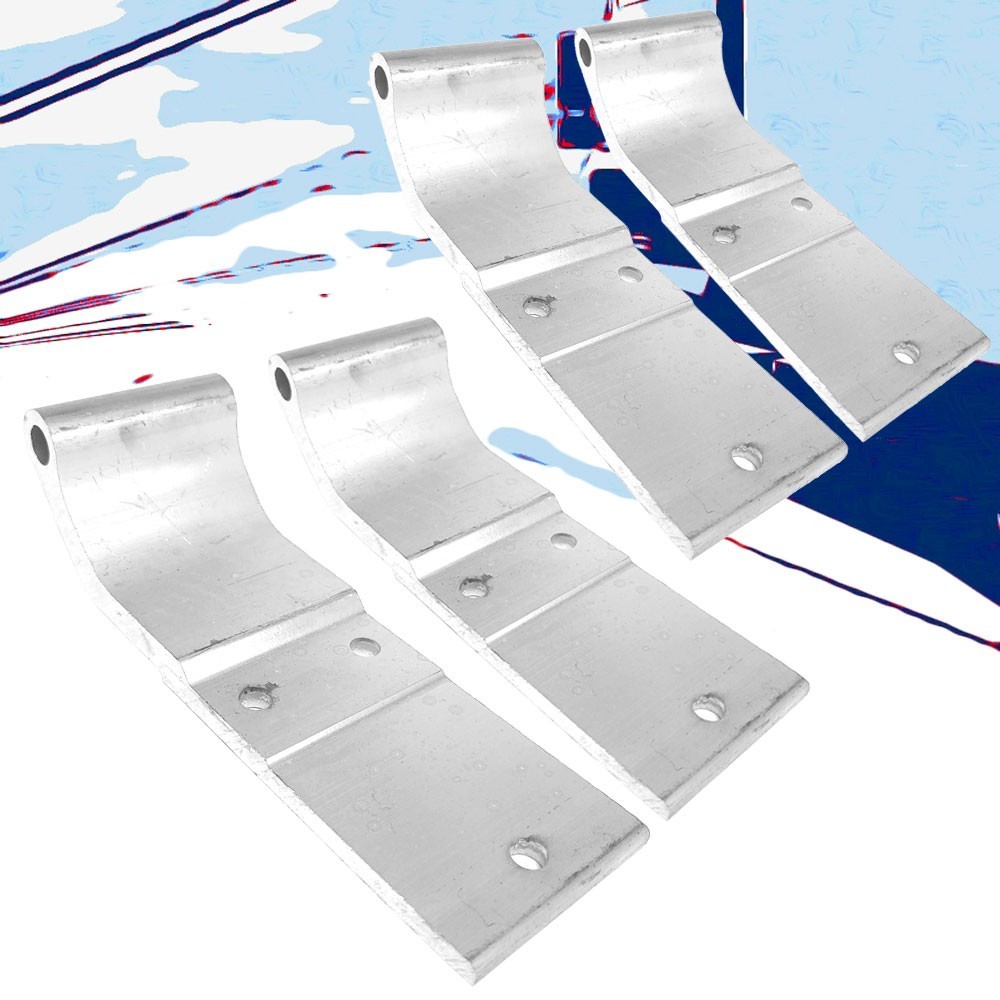4X Aluminum Dorsey Style 3-Hole 2-3/4" x 8-3/8" Door Hinge Truck Trailer Cargo