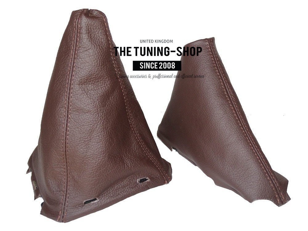 Gear and Handbrake Boot For Nissan Pathfinder R51 FL Frames 190mm Brown Leather