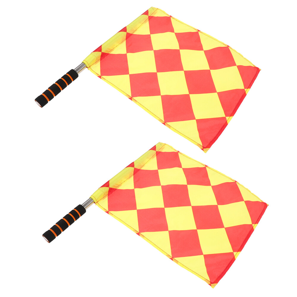 2PCS Football Command Flags Referee Flags Signal Flags Referee Equipments