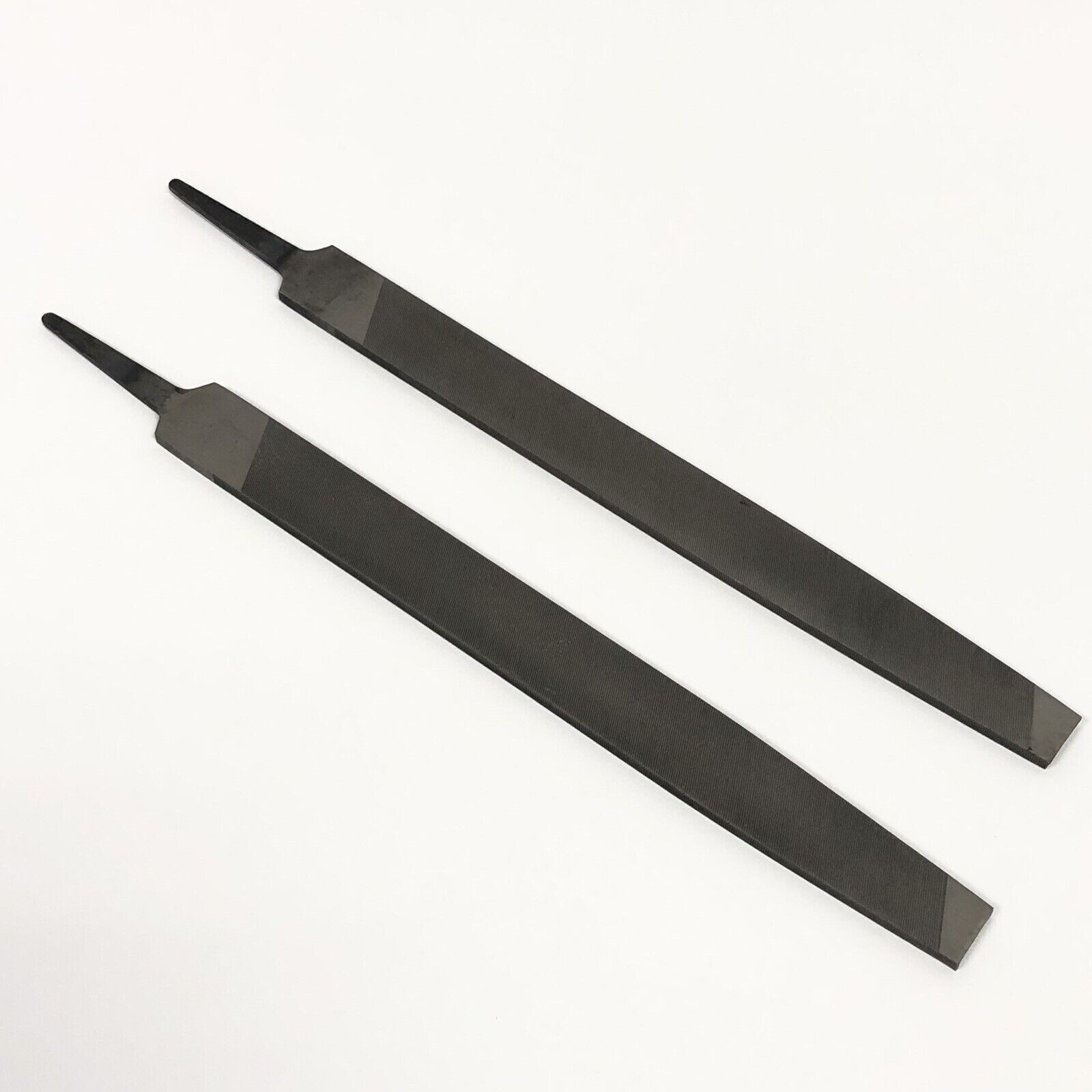 Lot of 2 New Wood-Miller 12” Mill Bastard Hand Files NFES 1059 Made in Portugal