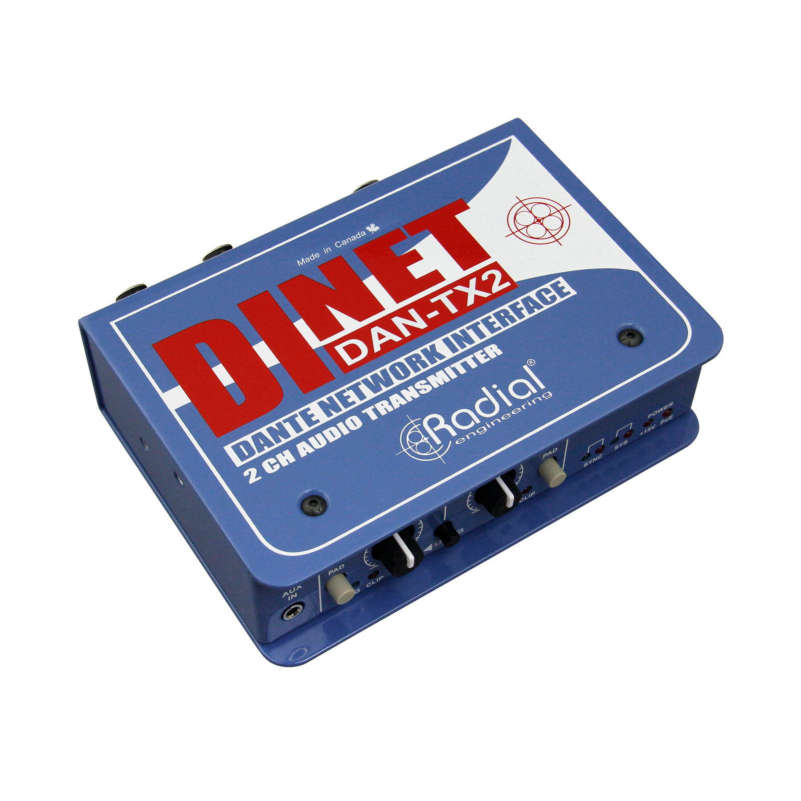 Radial DiNet DAN-TX2 Dante Stereo Network Transmitter