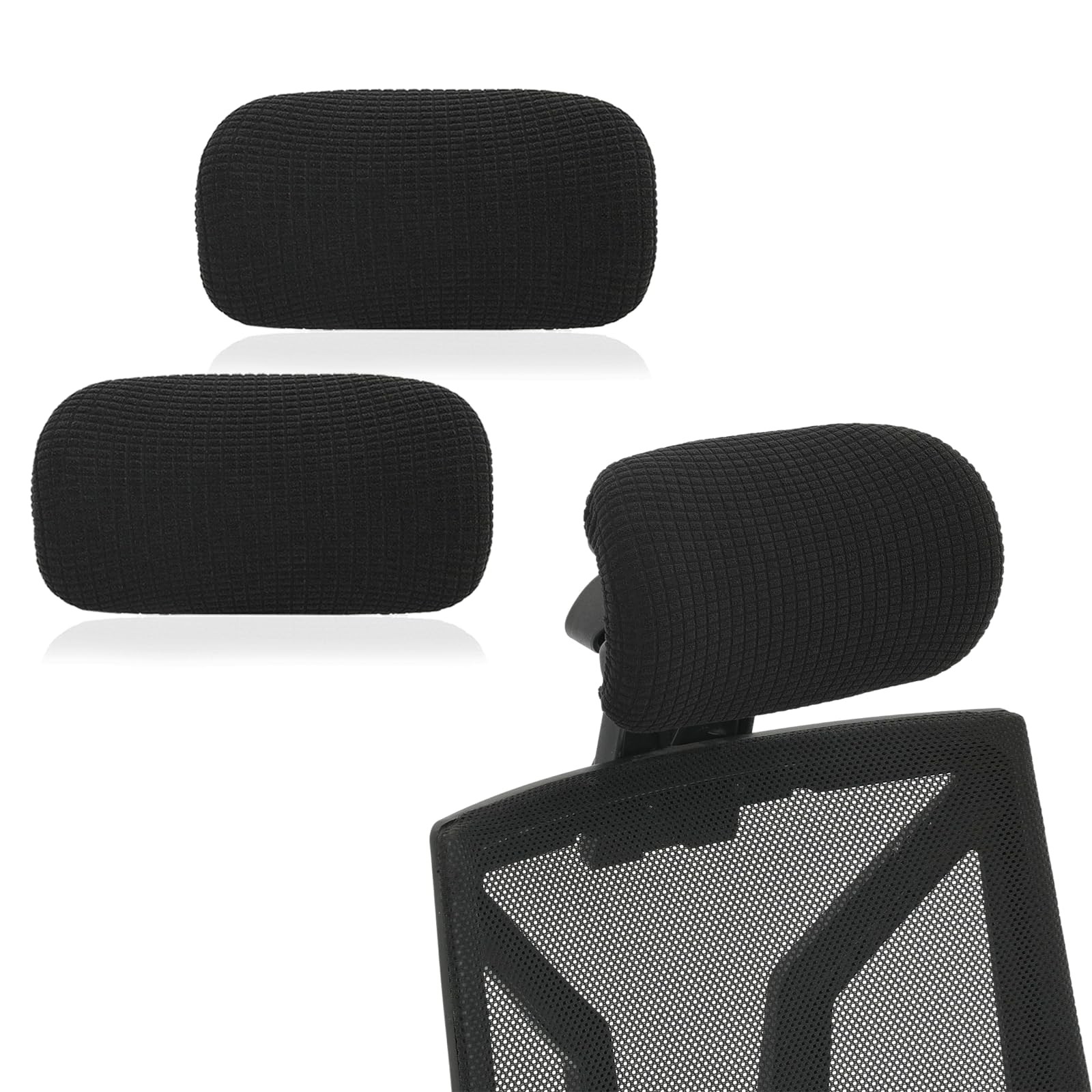 2PCS Office Chair Headrest Attachment，Removable Washable Protector Recliner H...