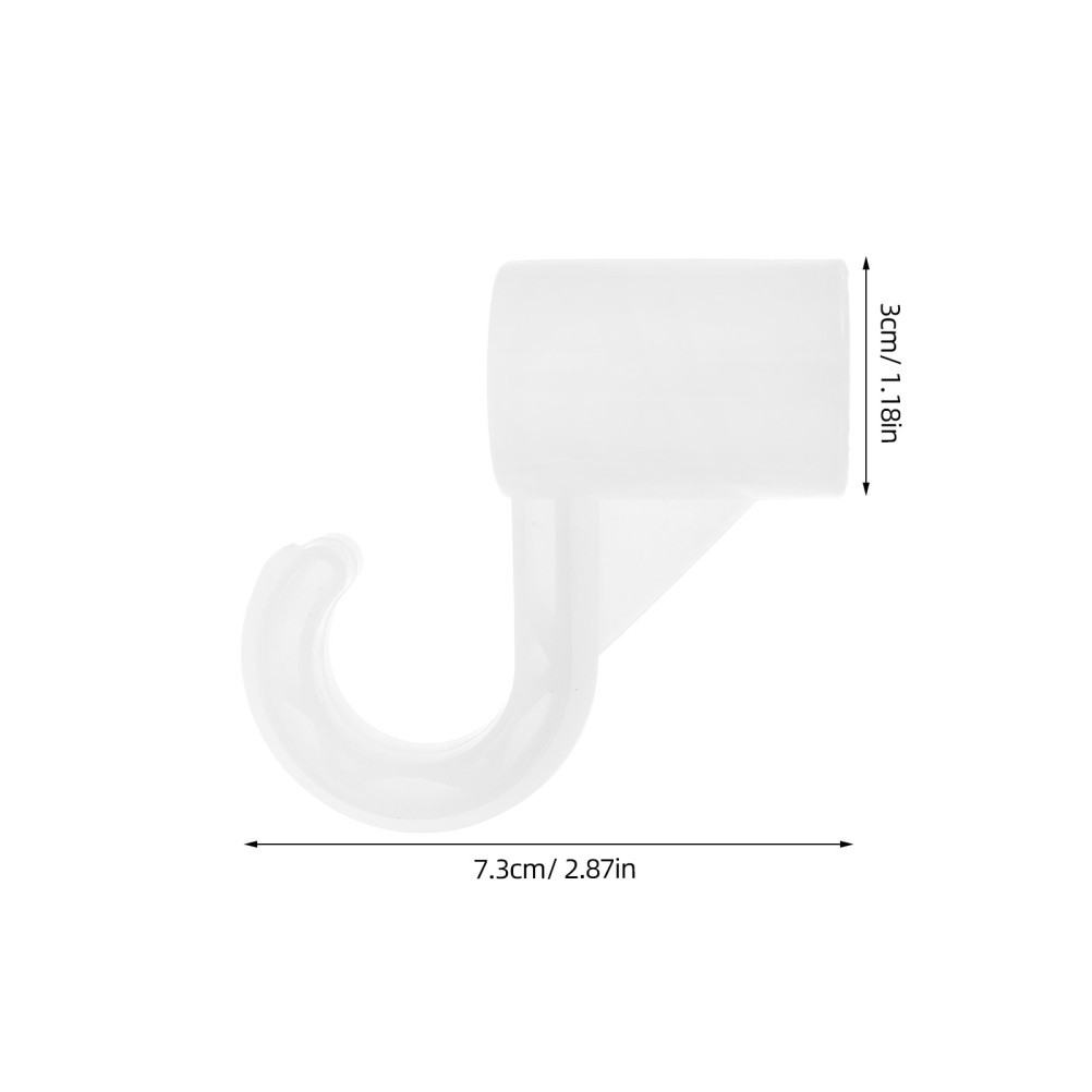 6 Pcs Wardrobe Hanging Rod Closet Support Hooks Bracket for Rails