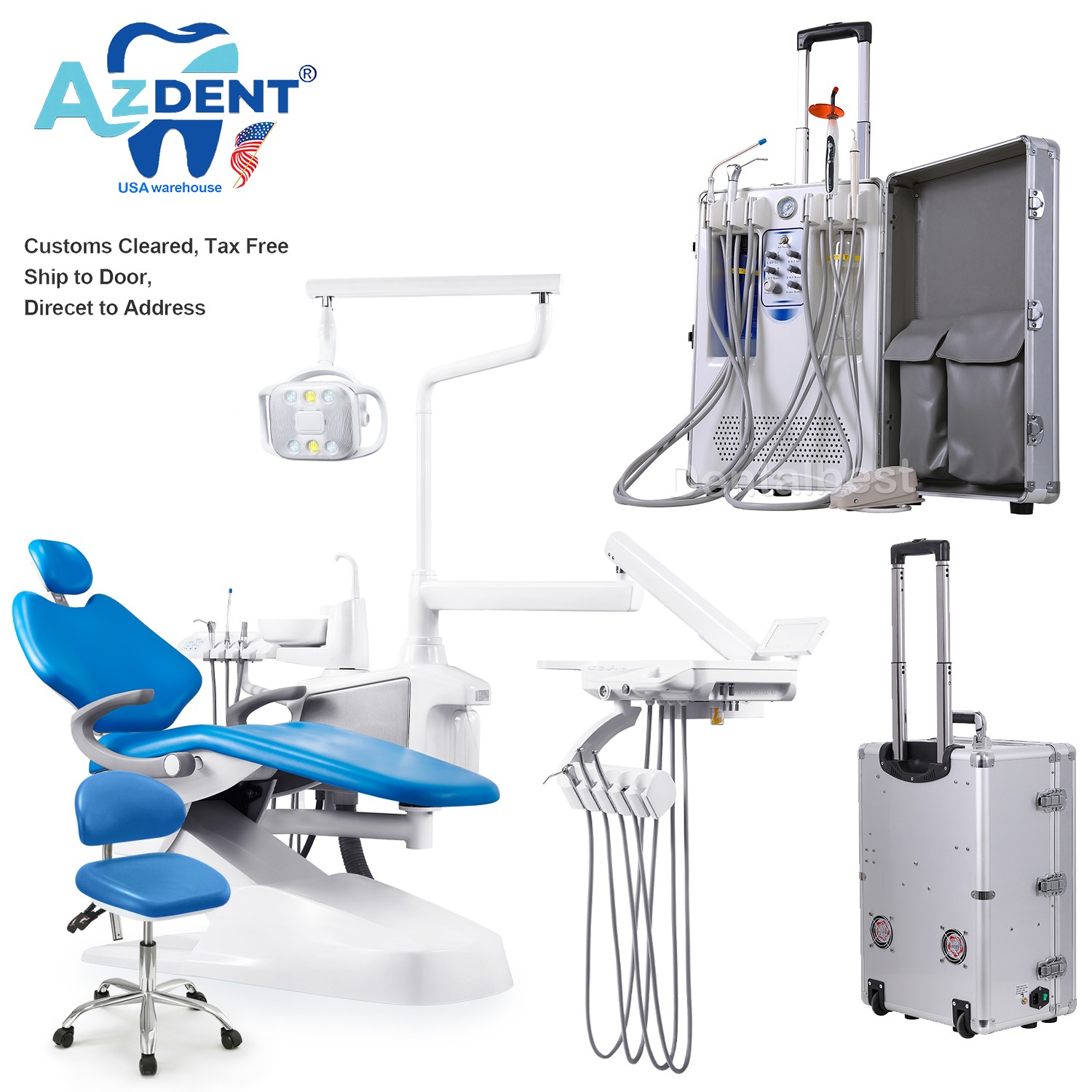 Dental Chair Unit Computer Controlled DC Motor /Dental Delivery Unit System Cart
