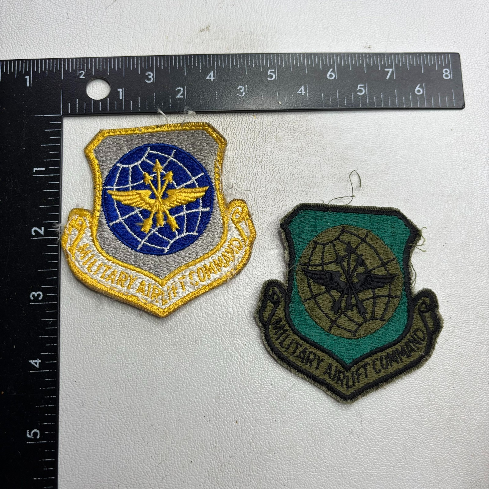Vtg 2 Patches COLOR & SUBDUED AIR FORCE MILITARY AIRLIFT COMMAND Military 66XB