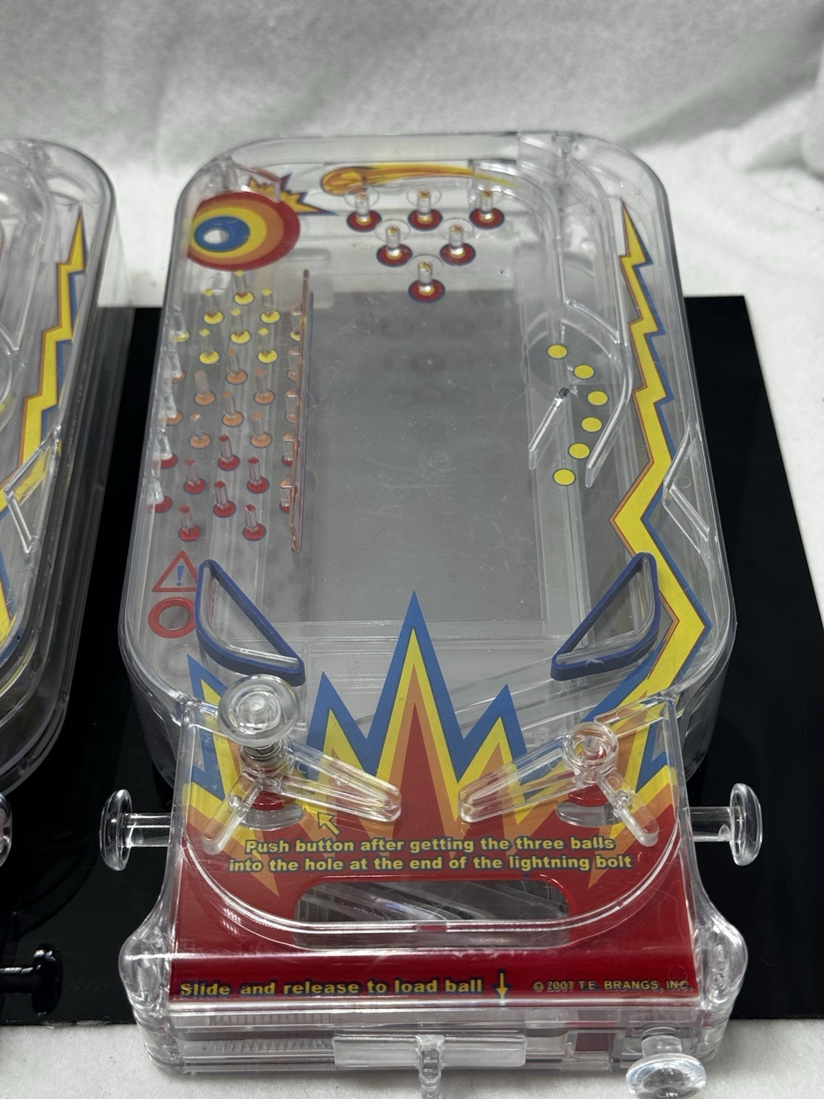 2 PK Miniature Pinball Machine TE Brangs 2007 Tabletop Toy