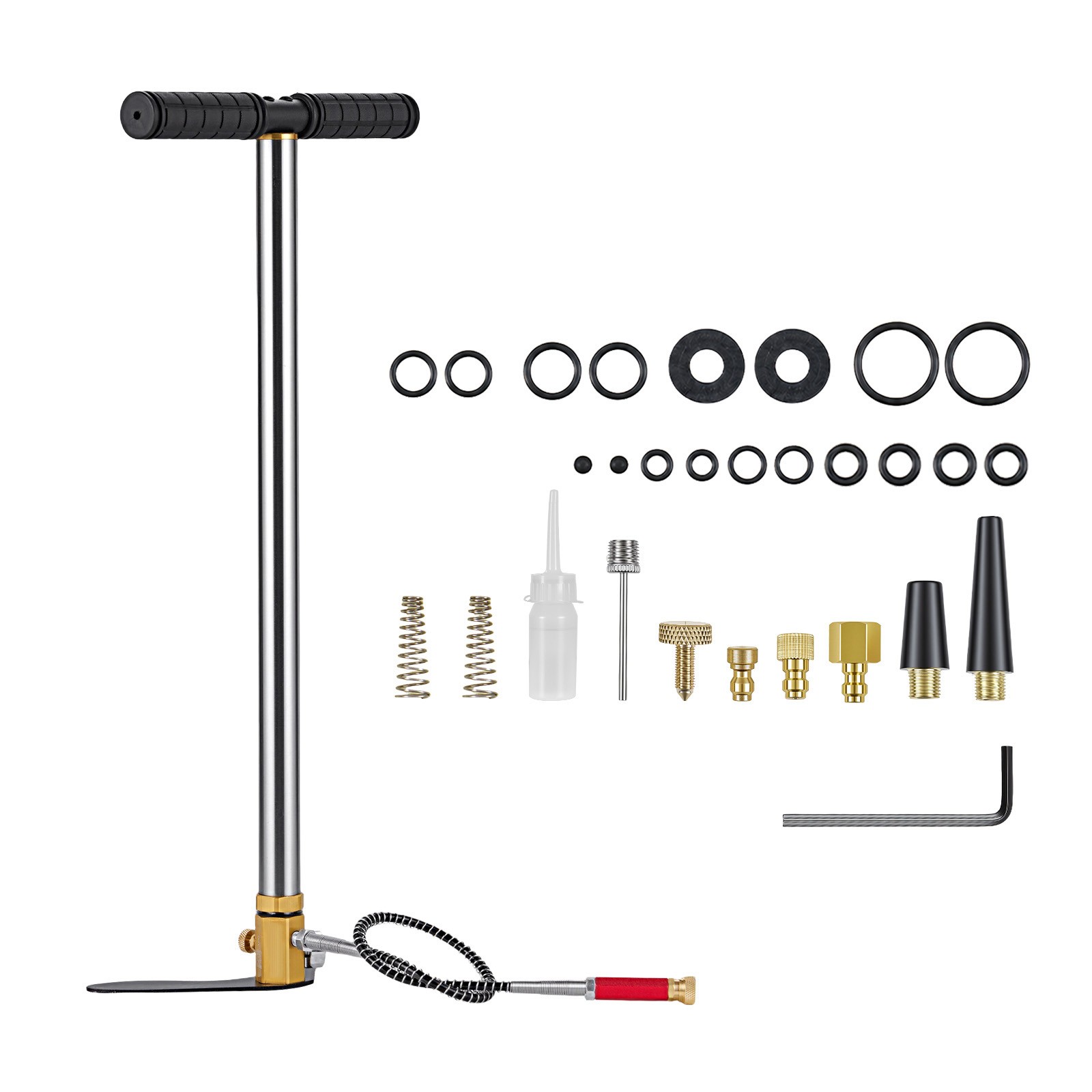 Uimoso 3-Stage High-Pressure Hand Pump for Air Rifles, 24.82 MPa/3600 PSI