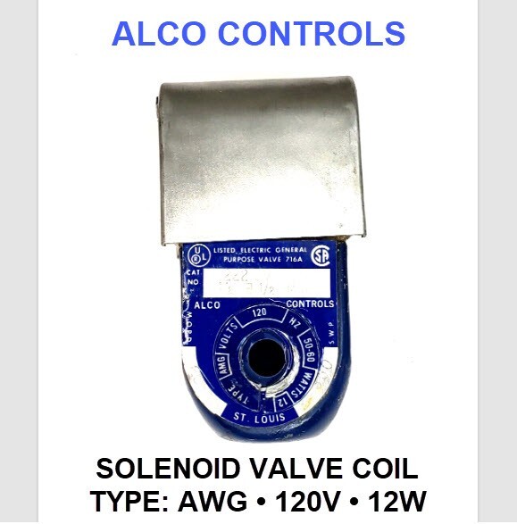ALCO AMG Refrigeration Solenoid Coil 120V 12W 50/60HZ No Box