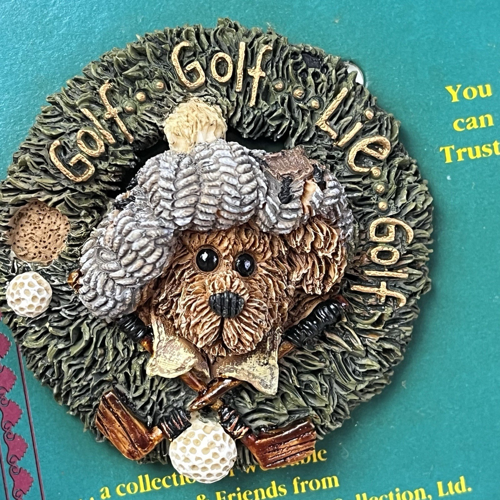 Bearwear Golf Lie Bear Lapel Pin Brooch The Boyds Collection Style #26121 1995