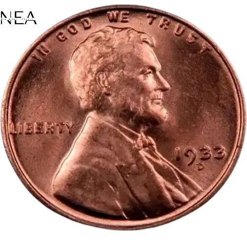1933-D Lincoln Wheat Penny Cent ~ Gem BU (red) ~ Better Date!
